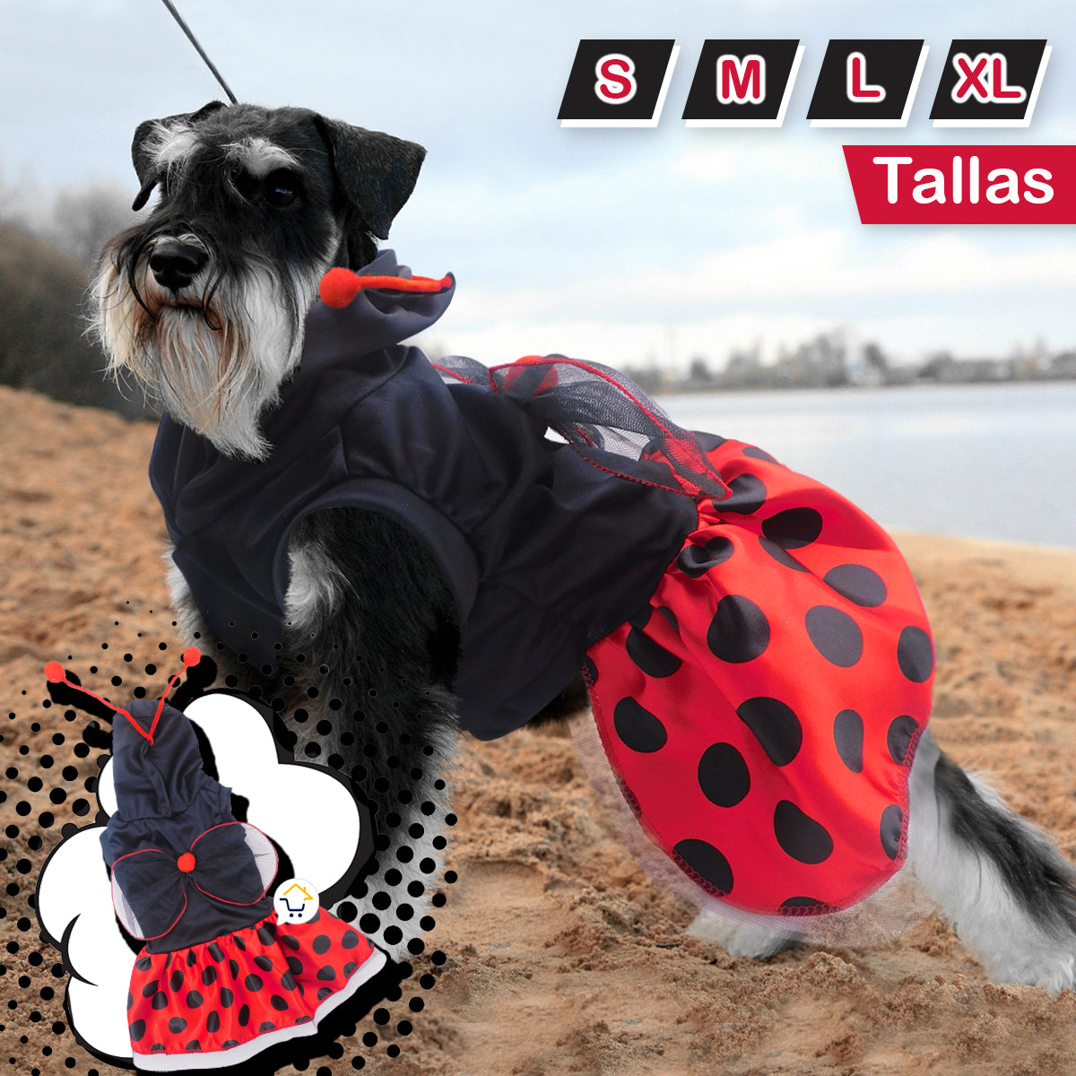 LadyPet™ | Disfraz de Mariquita para Mascotas