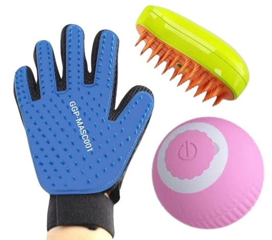 PetPlay™ | Combo 3 en 1 Diversión y Cuidado para tu Mascota