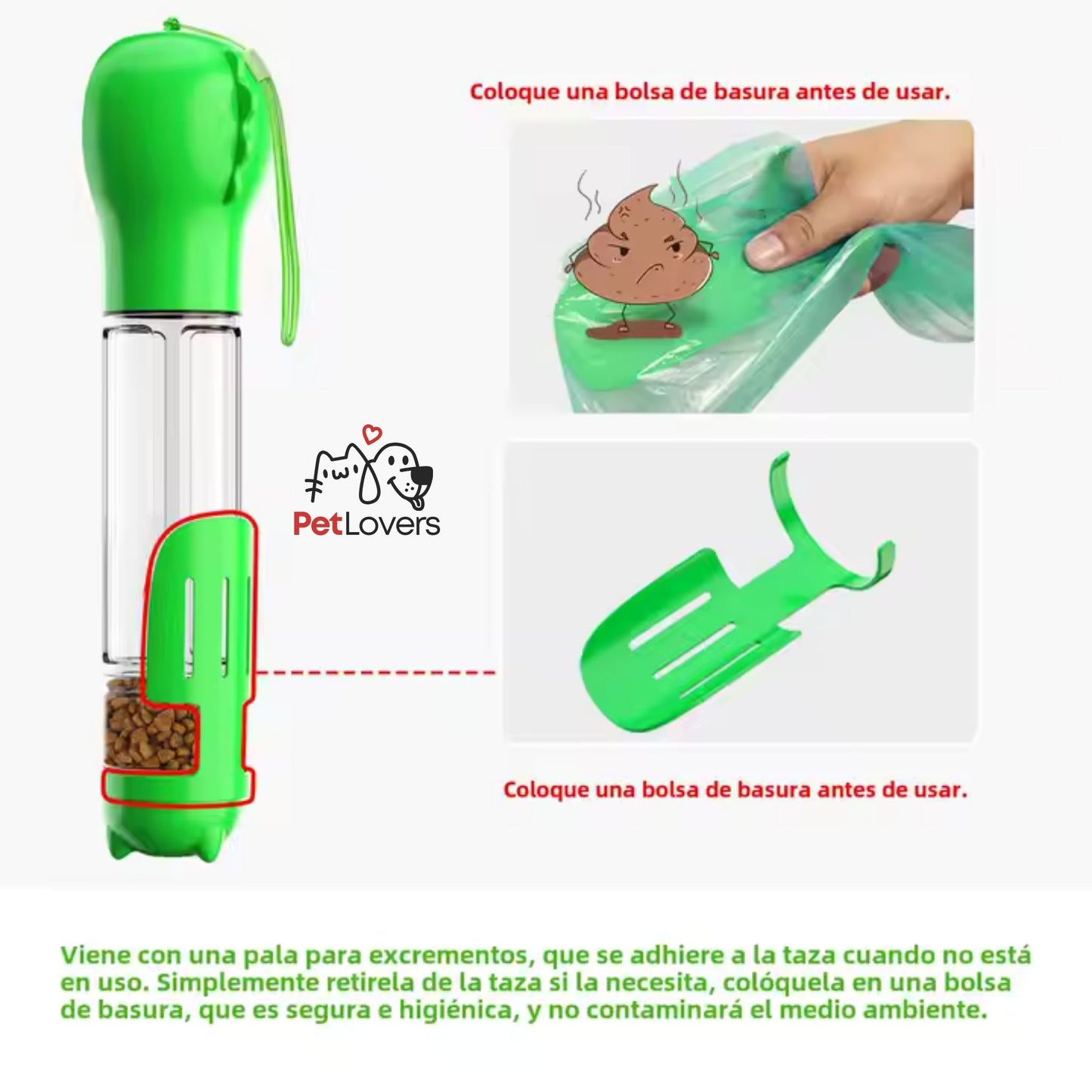 DogBot™ | Botella Portátil 4 en 1 Para Mascotas