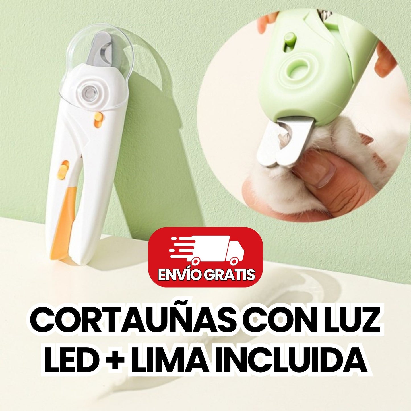 UñiPet™ | Cortaúñas con Luz LED y Lima Integrada