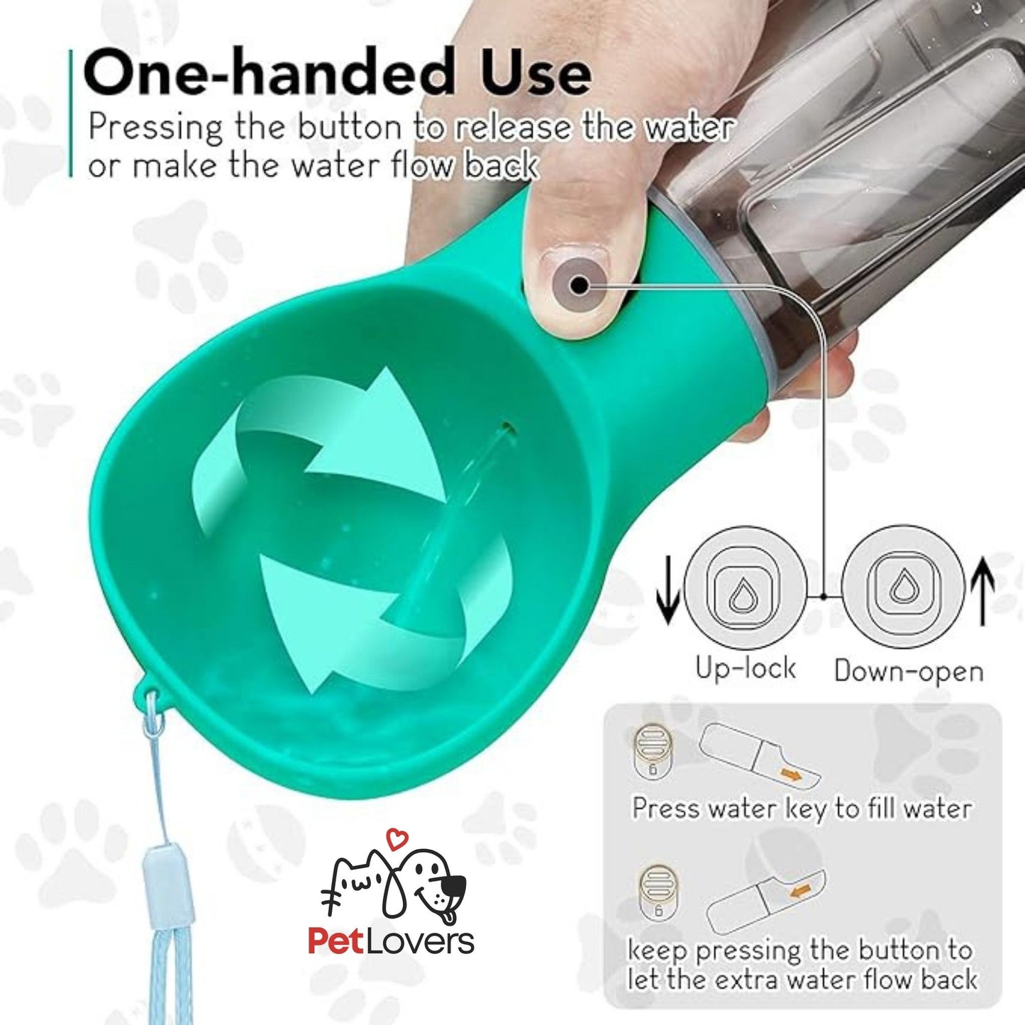 DogBot™ | Botella Portátil 4 en 1 Para Mascotas