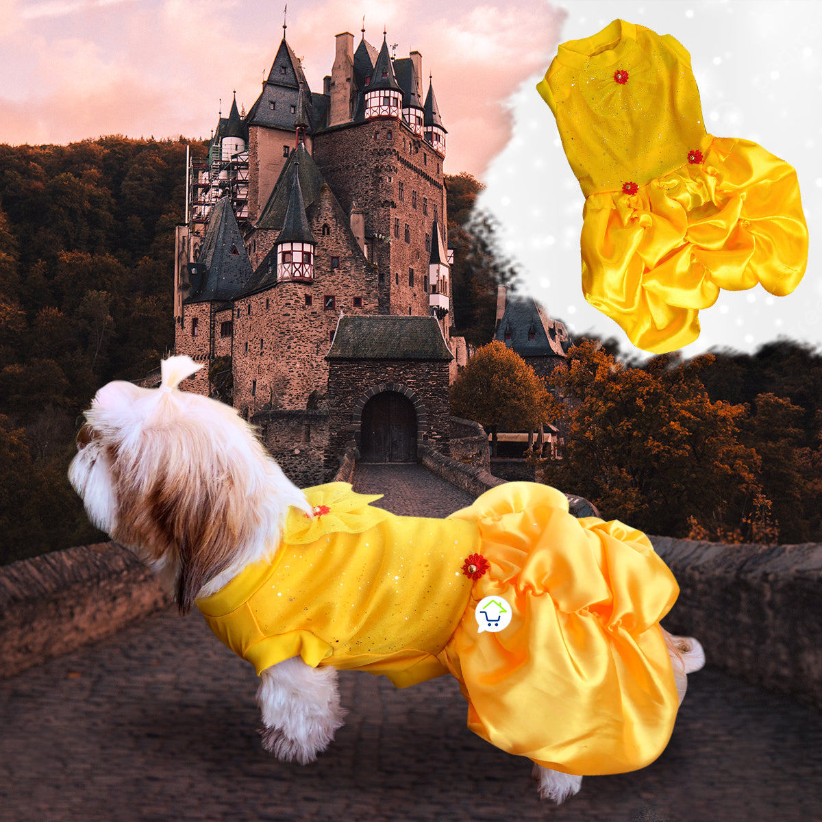 BellaPet™ | Disfraz de Princesa Bella para Mascotas