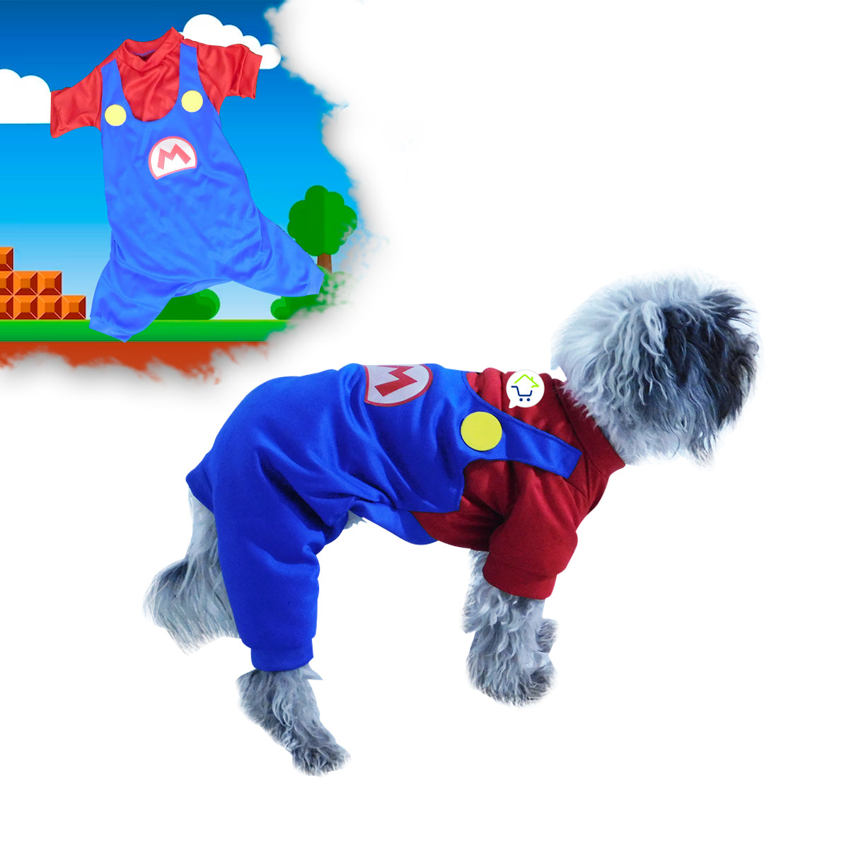 MarioPet™ | Disfraz de Mario para Mascotas