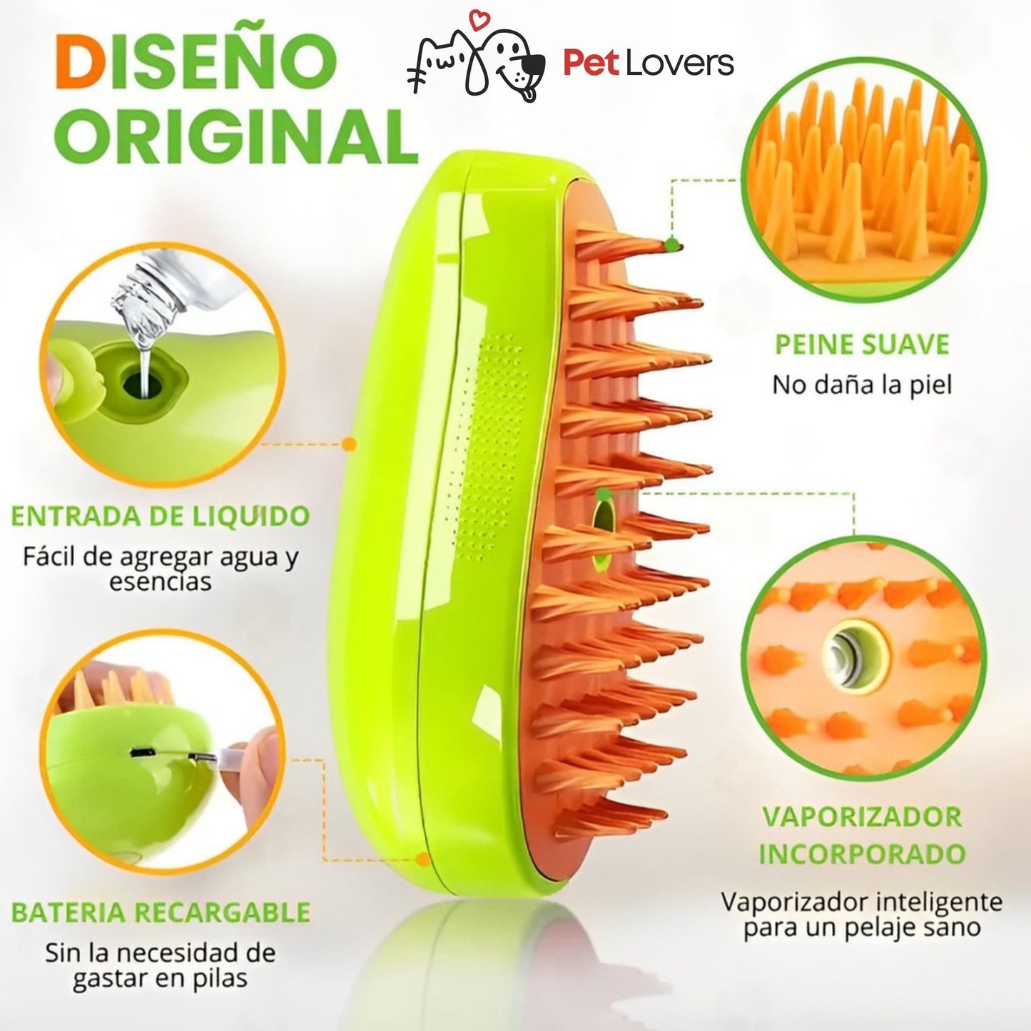 OFERTA 2X1 - Combo Pet Clean™ (Cepillo Vaporizador 3 en 1 + Removedor Quita Pelusa Fur Wizard™)