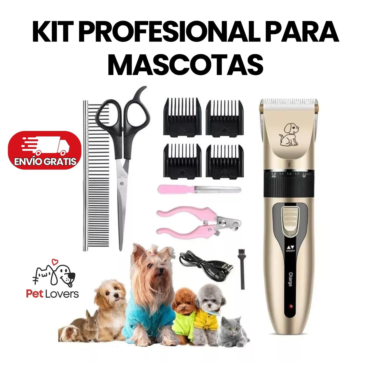 GroomiPet™ | Kit de Peluquería Profesional para Mascotas
