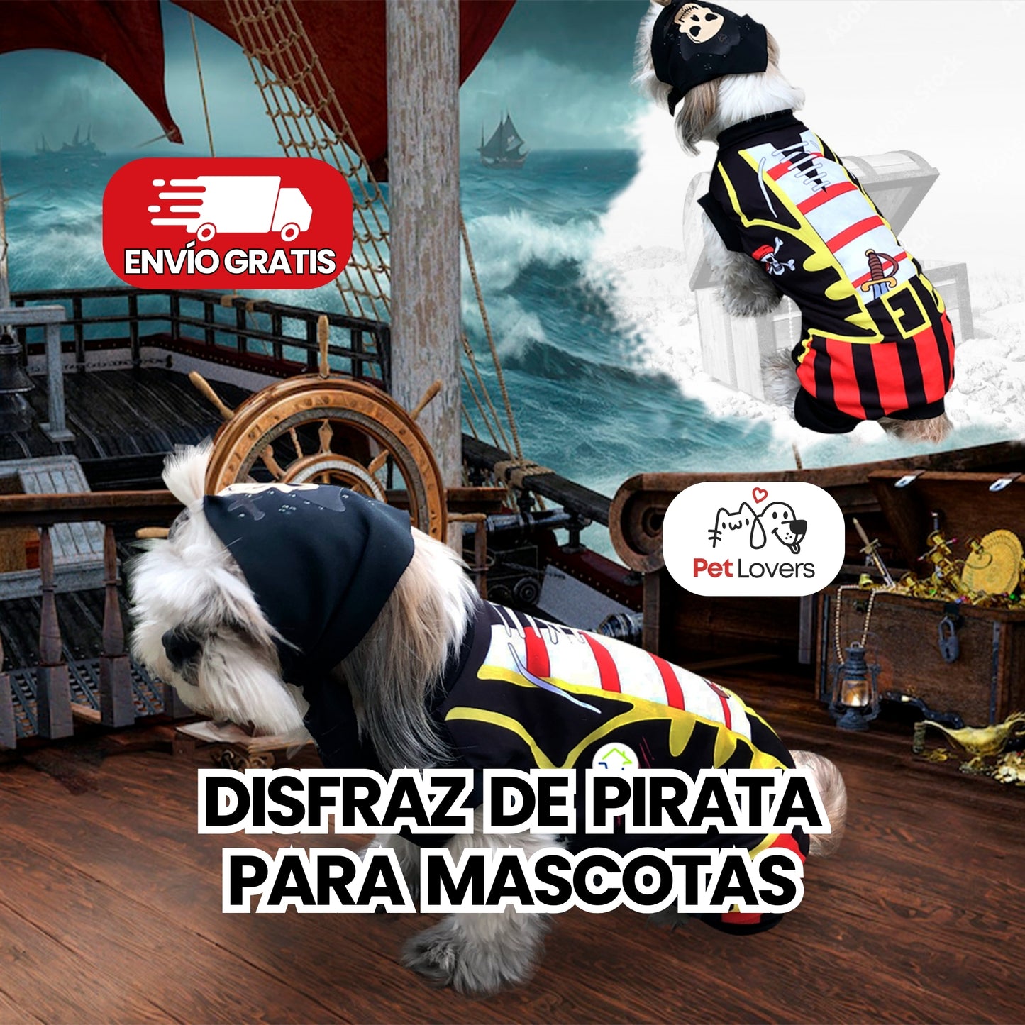 PiratePet™ | Disfraz de Pirata para Mascotas