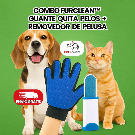 Combo FurClean™ | Guante Quita Pelos + Removedor de Pelusa