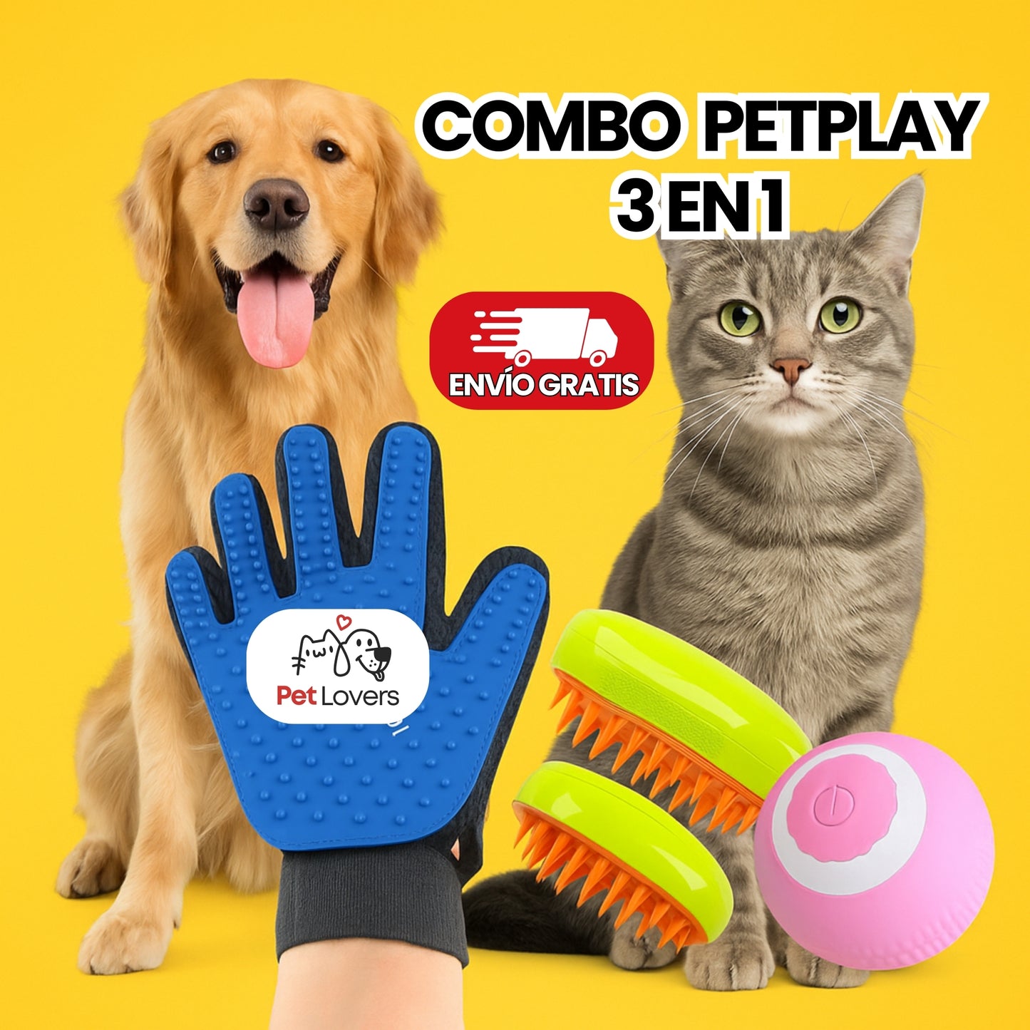 PetPlay™ | Combo 3 en 1 Diversión y Cuidado para tu Mascota