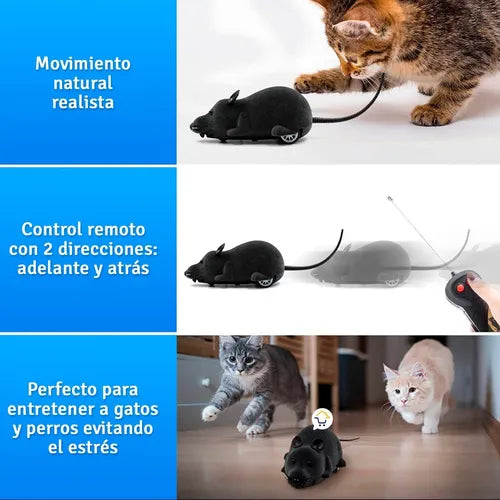 Rascatón™ | Combo (Ratón Interactivo + Rascador) Anti-Estrés para Gatos